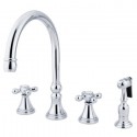 Kingston Brass KS279 Governor 8" Deck Mount Kitchen Faucet