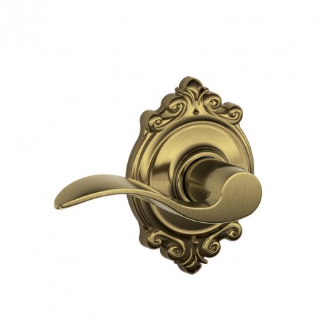 Schlage ACC F170 ACC 622 BRK LH BRK Accent Door Lever with Brookshire Decorative Rose