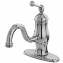 Kingston Brass KS1401BL Heritage Single Handle 4" Centerset Lavatory Faucet w/ Push-Up & Optional Deck Plate