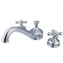 Kingston Brass KS333 Heritage Two Handle Roman Tub Filler & AX cross handles