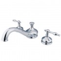 Kingston Brass KS333 Heritage Two Handle Roman Tub Filler & NL lever handles