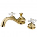 Kingston Brass KS3332PX Heritage Two Handle Roman Tub Filler