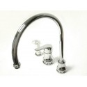 Kingston Brass KS821C Legacy Single Handle Goose Neck Kitchen Faucet w/ Non-Metallic Spray