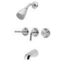 Kingston Brass KB23 Magellan Three Handle Tub & Shower Faucet