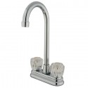 Kingston Brass KB491AC Magellan Two Handle 4" Centerset High-Arch Bar Faucet