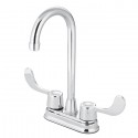 Kingston Brass KB491ADA Vista Two Handle 4" Centerset High-Arch Bar Faucet, Polished Chrome Finish
