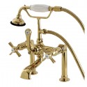 Kingston Brass AE10 Aqua Eden Millennium Deck Mount Clawfoot Tub Faucet w/ cross handes Kingston Brass AE10 Aqua Eden Millennium Deck Mount Clawfoot Tub Faucet w/ cross handes