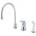 Kingston Brass KS381 Single Handle Widespread Kitchen Faucet