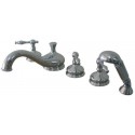 Kingston Brass KS333 Royale Three Handle Roman Tub Filler w/ NL lever handles