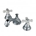 Kingston Brass KS556 Royale Two Handle 8" to 16" Widespread Lavatory Faucet w/ Brass Pop-up & PX cross handles