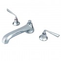 Kingston Brass KS430 Silver Sage Two Handle Roman Tub Filler w/ ZL lever handles