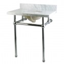 Kingston Brass KVPB30MB Fauceture Vanity & Sink w/ Brass Pedestal, 30"