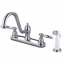 Kingston Brass KB311 Templeton Double Handle 8" Centerset Kitchen Faucet