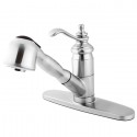 Kingston Brass KS789 Templeton Single Handle Pull-Out Sprayer Kitchen Faucet