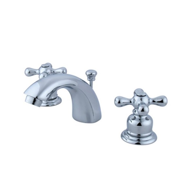Kingston Brass KB94 Victorian Two Handle 4" to 8" Mini Widespread Lavatory  Faucet w/ Retail Pop-up  AX cross handles