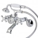 Kingston Brass KS266 Victorian Tub Wall Mount Clawfoot Tub Filler w/ Hand & Shower