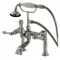 Kingston Brass AE10 Aqua Eden Vintage Deck Mount Clawfoot Tub Faucet w/ lever handles