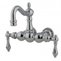 Kingston Brass CC1002T1 Vintage 3-3/8" Wall Mount Clawfoot Tub Filler w/metal levers