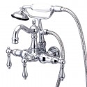 Kingston Brass CC10 Vintage 3-3/8" Wall Mount Clawfoot Tub Filler w/ Hand & Shower