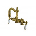 Kingston Brass CC109 Vintage 3-3/8" Deck Mount Clawfoot Tub Filler w/ porcelain levers Kingston Brass CC109 Vintage 3-3/8" Deck Mount Clawfoot Tub Filler w/ porcelain levers
