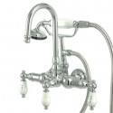 Kingston Brass CC10T1 Vintage Wall Mount Clawfoot Tub Filler w/ Hand & Shower