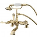 Kingston Brass CC20 Vintage 7" Deck Mount Clawfoot Tub Filler w/ metal levers