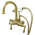 Kingston Brass CC301 Vintage 3-3/8" Wall Mount Clawfoot Tub Filler w/ metal levers
