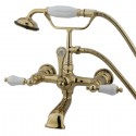 Kingston Brass CC5 Vintage Wall Mount Clawfoot Tub Filler w/ porcelain lever