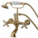 Kingston Brass CC5 Vintage Wall Mount Clawfoot Tub Filler w/ metal cross