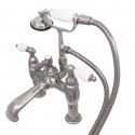 Kingston Brass CC606T1 Vintage Deck Mount Clawfoot Tub Filler w/ Hand & Shower Kingston Brass CC606T1 Vintage Deck Mount Clawfoot Tub Filler w/ Hand & Shower