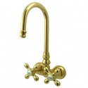 Kingston Brass CC7 Vintage Wall Mount Clawfoot Tub Filler w/ metal cross