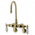 Kingston Brass CC8 Vintage Wall Mount Clawfoot Tub Filler w/ porcelain lever