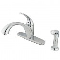 Kingston Brass KS657 Vintage Single Handle Kitchen Faucet w/ Non-Metallic Sprayer w/ metal levers