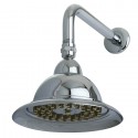 Kingston Brass K306C8CK Vintage 6" diameter Brass Shower Head w/ 12" Shower Arm, Satin Nickel