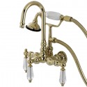 Kingston Brass AE7T Aqua Eden Wilshire Wall Mount Clawfoot Tub Faucet