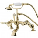 Kingston Brass CC65 Vintage Deck Mount Clawfoot Tub Filler with Hand Shower Kingston Brass CC65 Vintage Deck Mount Clawfoot Tub Filler with Hand Shower