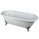 Kingston Brass VCT7D663013NB 66" Cast Iron Double Ended Clawfoot Bathtub w/ Feet & 7" Centers Faucet Drillings Kingston Brass VCT7D663013NB 66" Cast Iron Double Ended Clawfoot Bathtub w/ Feet & 7" Centers Faucet Drillings