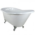 Kingston Brass VCTND6030NT 60" Cast Iron Slipper Clawfoot Bathtub w/ Feet w/out Faucet Drillings Kingston Brass VCTND6030NT 60" Cast Iron Slipper Clawfoot Bathtub w/ Feet w/out Faucet Drillings