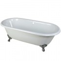 Kingston Brass VCTND663013NB 66" Cast Iron Double Ended Clawfoot Bathtub w/ Feet w/out Faucet Drillings Kingston Brass VCTND663013NB 66" Cast Iron Double Ended Clawfoot Bathtub w/ Feet w/out Faucet Drillings