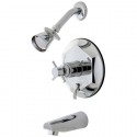 Kingston Brass KB463 Concord Single Handle Tub & Shower Set w/ cross handle