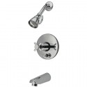 Kingston Brass KB869 Concord Single Handle Tub & Shower Set w/ cross handle