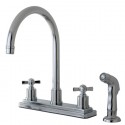 Kingston Brass KS879 Millennium 8" Centerset Kitchen Faucet