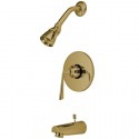 Kingston Brass KB8692ZL Silver Sage ADA Tub & Shower Faucet, Polished Brass