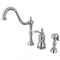 Kingston Brass GS780 Gourmetier Templeton Two Handle Kitchen Faucet