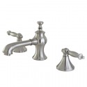 Kingston Brass KS7068TL Widespread Lavatory Faucet w/ Brass Pop-up Drain, Satin Nickel Kingston Brass KS7068TL Widespread Lavatory Faucet w/ Brass Pop-up Drain, Satin Nickel
