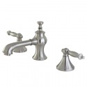 Kingston Brass KS7068TL Widespread Lavatory Faucet w/ Brass Pop-up Drain, Satin Nickel