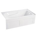 Kingston Brass VTAP603220CR Aqua Eden 60" Contemporary Alcove Acrylic Bathtub-Right Hand & Drain