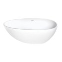 Kingston Brass VRTRS593021 Aqua Eden Madalyn 59" Contemporary Freestanding Fusion Solid Surface Tub