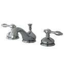Kingston Brass KS116 Tudor Widespread Lavatory Faucet w/ Brass Pop-Up Kingston Brass KS116 Tudor Widespread Lavatory Faucet w/ Brass Pop-Up