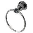 Kingston Brass BA8214BKDKL Water Onyx 6" Towel Ring w/ 5/8" Rubber Sleeve, Black Nickel
